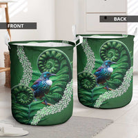 Tui Bird Koru Silver Fern Aotearoa Laundry Basket LT9 - Polynesian Pride
