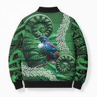 Tui Bird Koru Silver Fern Aotearoa Bomber Puffer Jacket LT9 - Polynesian Pride