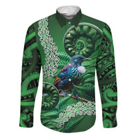 Tui Bird Koru Silver Fern Aotearoa Family Matching Tank Maxi Dress and Hawaiian Shirt