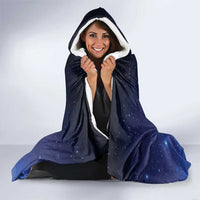 Tui Bird Matariki Galaxy Hooded Blanket Koru Silver Fern Aotearoa