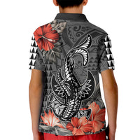 Hawaii Hammerhead Shark Kid Polo Shirt Polynesian Vintage Vibes LT9 - Polynesian Pride