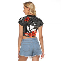 Hawaii Kanaka Maoli Raglan Cropped T Shirt Polynesian Vintage Vibes LT9 - Polynesian Pride