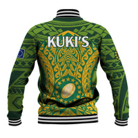 Cook Islands Rugby Baseball Jacket Kukis Athletic Style LT9 - Polynesian Pride