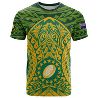 Cook Islands Rugby T Shirt Kukis Athletic Style LT9 Green - Polynesian Pride