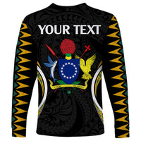 Personalised Polynesian Pride Cook Islands Long Sleeve Shirt Tribal Wave Style LT9 - Polynesian Pride