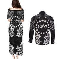 Cook Islands Ra o te Ui Ariki Est 1967 Couples Matching Puletasi and Long Sleeve Button Shirt