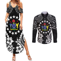 Cook Islands Ra o te Ui Ariki Est 1967 Couples Matching Summer Maxi Dress and Long Sleeve Button Shirt