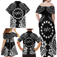 Cook Islands Ra o te Ui Ariki Est 1967 Family Matching Off Shoulder Maxi Dress and Hawaiian Shirt