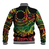 Cook Islands 15 Stars Baseball Jacket Kuki Airani Polynesian Tribal Wave Tattoo