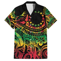 Cook Islands 15 Stars Hawaiian Shirt Kuki Airani Polynesian Tribal Wave Tattoo LT9 Reggae - Polynesian Pride