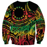 Cook Islands 15 Stars Sweatshirt Kuki Airani Polynesian Tribal Wave Tattoo