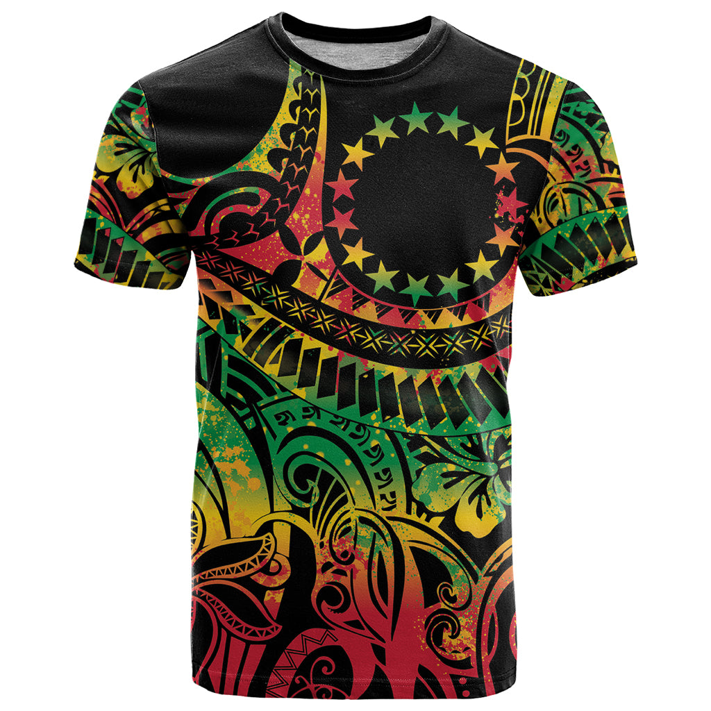 Cook Islands 15 Stars T Shirt Kuki Airani Polynesian Tribal Wave Tattoo