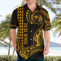 Custom King Kamehameha Day Hawaii Hawaiian Shirt Paradise of the Pacific Tribal Kakau - Gold LT9 - Polynesian Pride