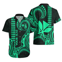 Custom King Kamehameha Day Hawaii Hawaiian Shirt Paradise of the Pacific Tribal Kakau - Green LT9 - Polynesian Pride