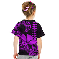 Custom King Kamehameha Day Hawaii Kid T Shirt Paradise of the Pacific Tribal Kakau - Purple LT9 - Polynesian Pride