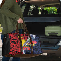 Flag of Kiribati Polynesian Pattern Travel Bag Est 1979 With Tropical Flowers - Polynesian Pride