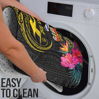 Kiribati Independence Day Personalised Bathroom Set Gold Frigatebird with Polynesian Pattern - Polynesian Pride