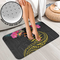 Kiribati Independence Day Personalised Bathroom Set Gold Frigatebird with Polynesian Pattern - Polynesian Pride