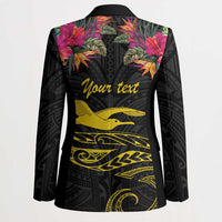 Kiribati Independence Day Personalised Blazer Gold Frigatebird with Polynesian Pattern - Polynesian Pride