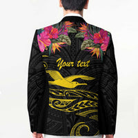 Kiribati Independence Day Personalised Blazer Gold Frigatebird with Polynesian Pattern - Polynesian Pride