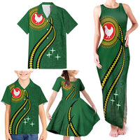 Manua Islands Polynesian Style Family Matching Tank Maxi Dress and Hawaiian Shirt
