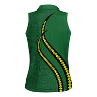 Manua Islands Polynesian Style Women Sleeveless Polo Shirt