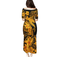 Aloha Hawaii Puletasi Hammerhead Shark Tattoo Polynesian Summer - Gold LT9 - Polynesian Pride