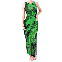 Aloha Hawaii Tank Maxi Dress Hammerhead Shark Tattoo Polynesian Summer - Green LT9 Women Green - Polynesian Pride
