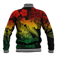 Aloha Hawaii Baseball Jacket Hammerhead Shark Tattoo Polynesian Summer - Reggae LT9 - Polynesian Pride