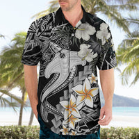 Aloha Hawaii Hawaiian Shirt Hammerhead Shark Tattoo Polynesian Summer - White LT9 - Polynesian Pride