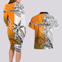 fiji-australia-rugby-couples-matching-long-sleeve-bodycon-dress-and-hawaiian-shirt-world-cup-2023-polynesia-tapa-mixed-indigenous-aboriginal