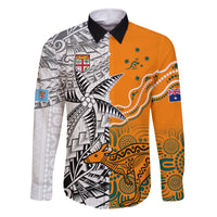 fiji-australia-rugby-family-matching-tank-maxi-dress-and-hawaiian-shirt-world-cup-2023-polynesia-tapa-mixed-indigenous-aboriginal