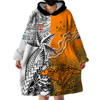 fiji-australia-rugby-wearable-blanket-hoodie-world-cup-2023-polynesia-tapa-mixed-indigenous-aboriginal