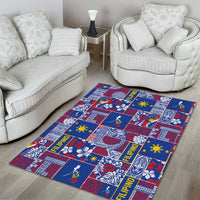 Filipino Maligayang Pasko Area Rug Pacific Patchwork Xmas Vibes - Polynesian Pride