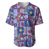 Filipino Maligayang Pasko Baseball Jersey Pacific Patchwork Xmas Vibes - Polynesian Pride
