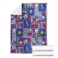 Filipino Maligayang Pasko Blanket Pacific Patchwork Xmas Vibes - Polynesian Pride