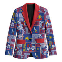 Filipino Maligayang Pasko Blazer Pacific Patchwork Xmas Vibes - Polynesian Pride