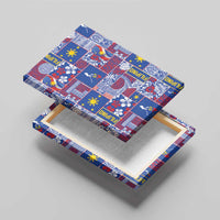 Filipino Maligayang Pasko Canvas Wall Art Pacific Patchwork Xmas Vibes - Polynesian Pride