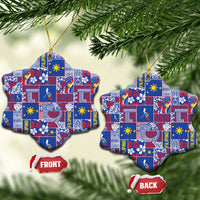 Filipino Maligayang Pasko Ceramic Ornament Pacific Patchwork Xmas Vibes - Polynesian Pride