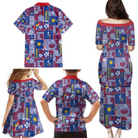 Filipino Maligayang Pasko Family Matching Puletasi and Hawaiian Shirt Pacific Patchwork Xmas Vibes - Polynesian Pride