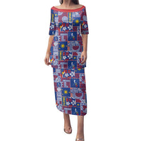 Filipino Maligayang Pasko Family Matching Puletasi and Hawaiian Shirt Pacific Patchwork Xmas Vibes - Polynesian Pride