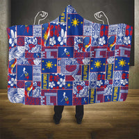 Filipino Maligayang Pasko Hooded Blanket Pacific Patchwork Xmas Vibes - Polynesian Pride