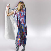 Filipino Maligayang Pasko Hooded Blanket Pacific Patchwork Xmas Vibes - Polynesian Pride