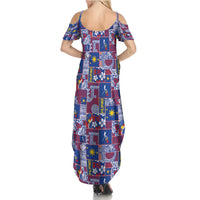 Filipino Maligayang Pasko Summer Maxi Dress Pacific Patchwork Xmas Vibes LT9 - Polynesian Pride