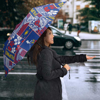 Filipino Maligayang Pasko Umbrella Pacific Patchwork Xmas Vibes - Polynesian Pride
