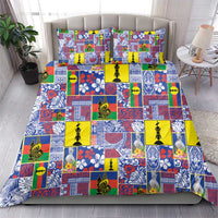 New Caledonia Joyeux Noel Bedding Set Pacific Patchwork Xmas Vibes - Polynesian Pride