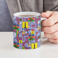 New Caledonia Joyeux Noel Ceramic Mug Pacific Patchwork Xmas Vibes - Polynesian Pride
