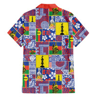 New Caledonia Joyeux Noel Family Matching Long Sleeve Bodycon Dress and Hawaiian Shirt Pacific Patchwork Xmas Vibes - Polynesian Pride