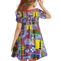 New Caledonia Joyeux Noel Family Matching Off Shoulder Maxi Dress and Hawaiian Shirt Pacific Patchwork Xmas Vibes LT9 - Polynesian Pride