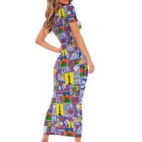 New Caledonia Joyeux Noel Family Matching Short Sleeve Bodycon Dress and Hawaiian Shirt Pacific Patchwork Xmas Vibes LT9 - Polynesian Pride